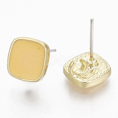 Alloy Enamel Stud Earring Findings PALLOY-N154-19E-1