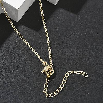 Brass Cable Chain Necklaces NJEW-G183-03G-03-1