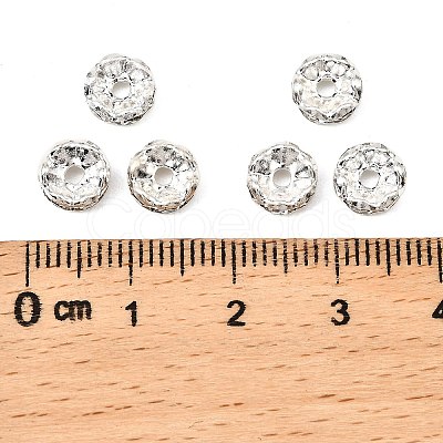 Brass Crystal Rhinestone Spacer Beads X-RB-A006-7MM-S-1