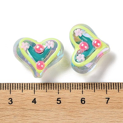 Valentine's Day Transparent Acrylic Beads ACRC-H001-02F-1