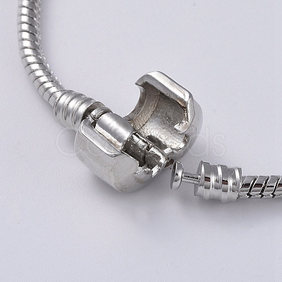 Brass European Style Bracelets BJEW-JB04981-1