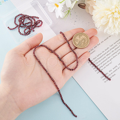 2 Strands Natural Garnet Beads Strands G-GO0001-67-1