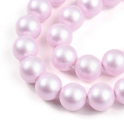 Baking Paint Pearlized Glass Pearl Bead Strands HY-N002-8mm-C03-1