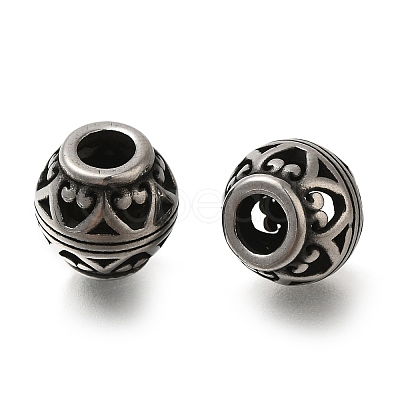 304 Stainless Steel European Beads STAS-D191-05T-AS-1