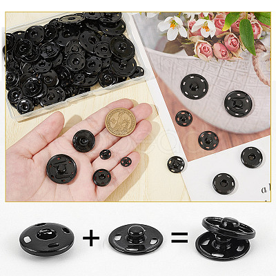 4 Styles Alloy & Brass Buttons BUTT-PH0001-33B-1