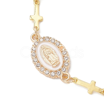 Brass Sideways Link Chains Bracelets BJEW-JB13257-1