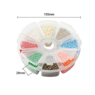 8000Pcs 8 Colors Handmade Polymer Clay Sprinkle Beads CLAY-YW0001-13C-1