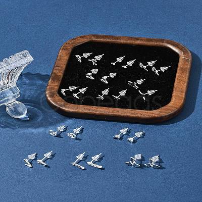 2 Pairs Alloy Stud Earrings for Women EJEW-FS0001-27B-1