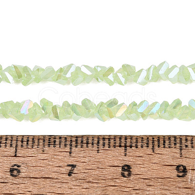 Electroplate Imitation Jade Glass Beads Strands EGLA-Q139-01A-B04-1