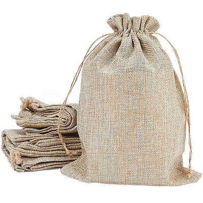 Jute Cloth Storage Pouches ABAG-WH0048-11-1