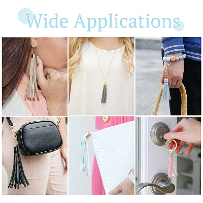 PU Imitation Leather Tassel Pendants FIND-TA0005-07B-1