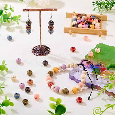 60Pcs Wood Beads WOOD-TA0002-79A-1