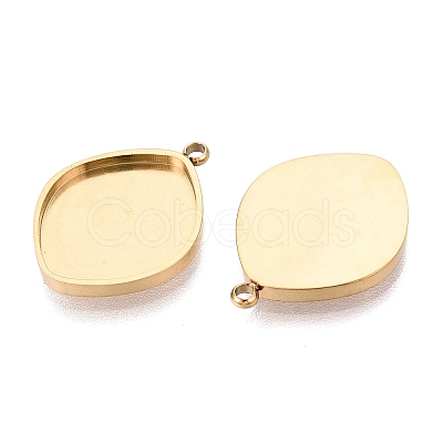 304 Stainless Steel Pendant Cabochon Component STAS-Q113-18D-G-1