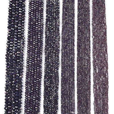 Electroplate Glass Beads Strands EGLA-A044-P8mm-B11-1