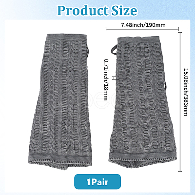 Acrylic Fibers Socks for Women AJEW-WH20060-48C-1