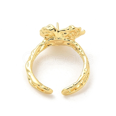 Brass Cup Peg Open Cuff Ring Settings LS-KK-G518-10G-03-1
