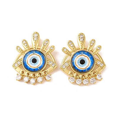 Rack Plating Brass Micro Pave Cubic Zirconia Pendants KK-H486-22G-1