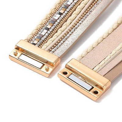 Imitation Leather Multi-Starnd Bracelets BOHO-PW0001-039K-1