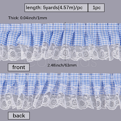 5 Yards Polyester Tartan Printed Ribbon OCOR-GF0005-08E-1