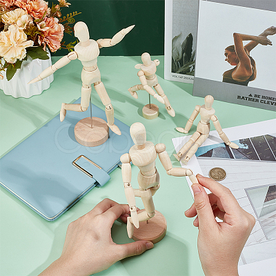 Unfinished Blank Wooden Puppet DIY-OC0002-26-1