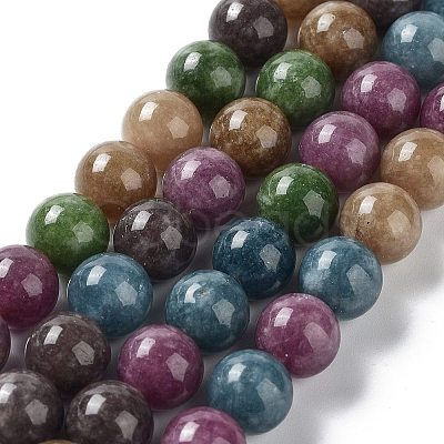 Dyed Natural Malaysia Jade Beads Strands G-G021-01C-02-1