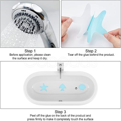 PEVA Adhesive Non-Slip Bathtub Stickers FIND-WH0077-40-1