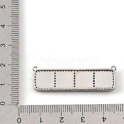 Brass Micro Pave Clear Cubic Zirconia Connector Charms CU-CBA30E8-01P-B03-1