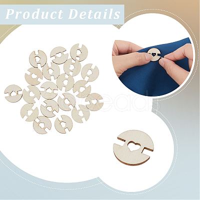 1 Set 1-Hole Wood Buttons BUTT-CY0001-16C-1