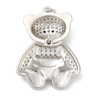 Brass with Cubic Zirconia Pendants KK-K340-01P-01-1