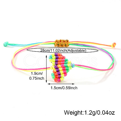 Adjustable Braided Polyester Cord Bracelets for Friendship and Couple VG5785-8-1