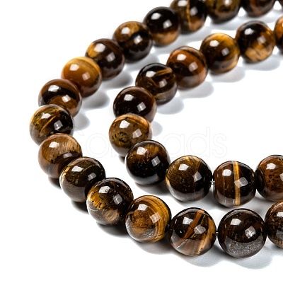 Natural Grade AB Tiger Eye Round Beads Strands X-G-O047-02-10mm-1
