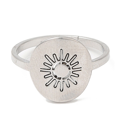 Non-Tarnish 304 Stainless Steel Adjustable Rings RJEW-K245-59P-1
