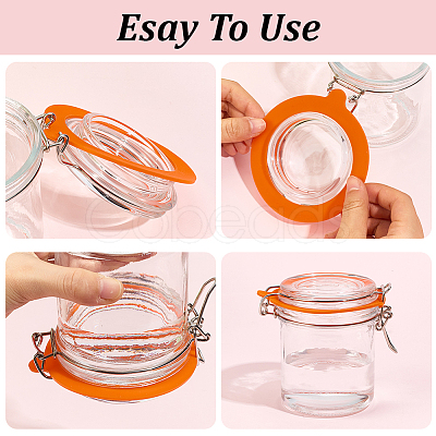 14Pcs Silicone Jar Gaskets AJEW-CN0007-09A-1