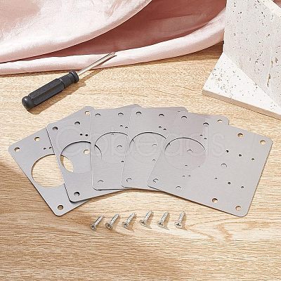 Unicraftale 10 Sets 430 Stainless Steel Mounting Plate AJEW-UN0001-33-1