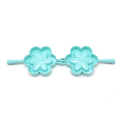 Flower Shaped Plastic Dumplings Making Molds DIY-WH0268-01C-1