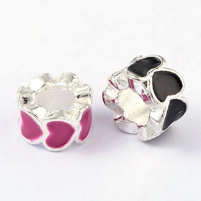 Alloy Enamel European Beads MPDL-R011-M-1