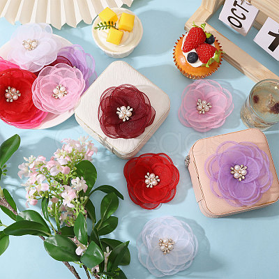 12Pcs 6 Colors Polyester Ornament Accessories DIY-CA0008-08A-1