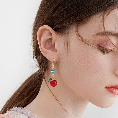 30Pcs 5 Colors Rack Plating Alloy Enamel Pendants ENAM-SZ0005-84-1