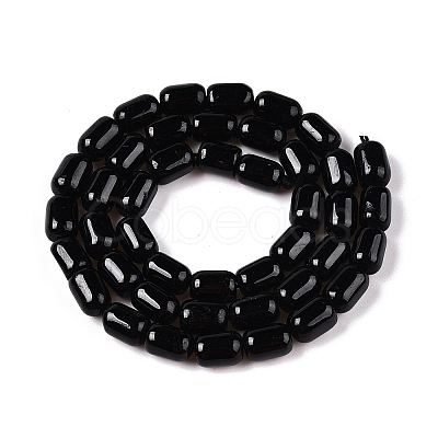 Natural Black Tourmaline Beads Strands G-G980-48-1