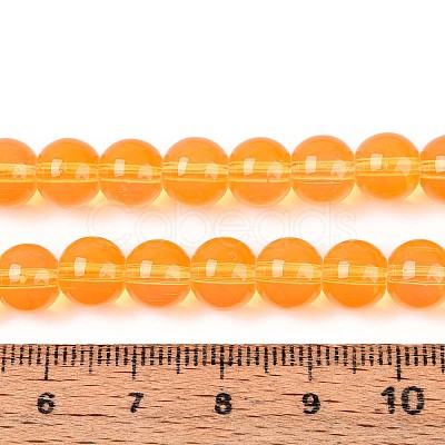 Baking Paint Glass Beads Strands DGLA-Q023-8mm-DB47-1