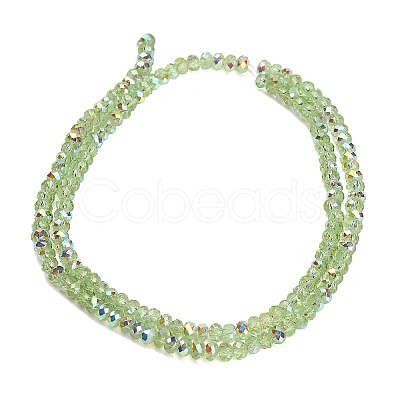 Electroplate Glass Beads Strands GL-CBAA615-03G-1