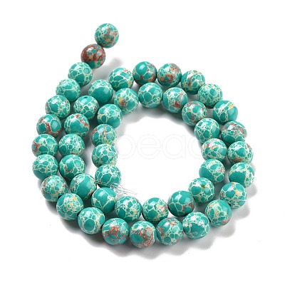 Synthetic Imperial Jasper Beads Strands G-E568-01B-02-1