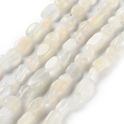 Natural White Moonstone Beads Strands G-P497-01C-65-1