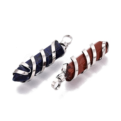 Natural & Synthetic Mixed Stone Pointed Pendants GG-N001-01P-1