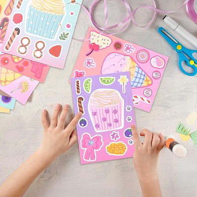 8Pcs PVC Self-Adhesive Stickers STIC-YW0001-06-1