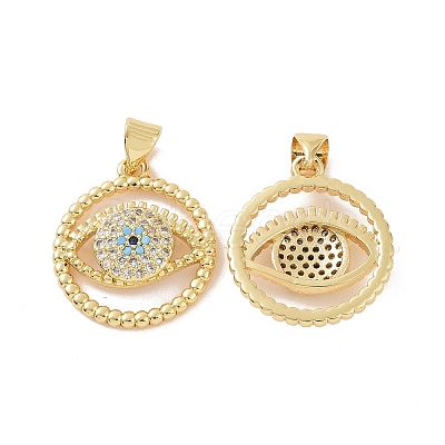 Brass Micro Pave Cubic Zirconia Pendants ZIRC-P106-52G-1