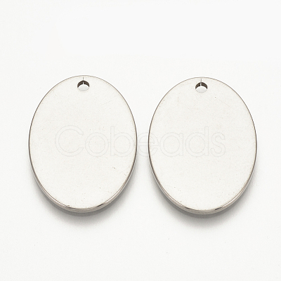 Tarnish Resistant 201 Stainless Steel Stamping Blank Tag Pendants STAS-S076-05-1