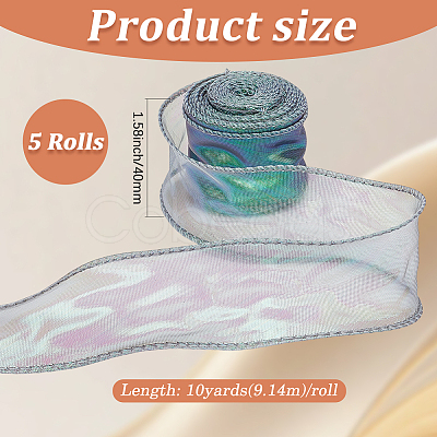 Polyester Iridescent Ribbon OCOR-WH20002-08A-1