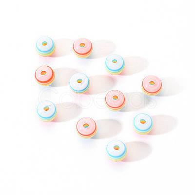 50Pcs Transparent Stripe Resin Beads RESI-YW0001-02D-1