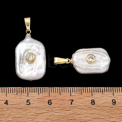 Baroque Natural Keshi Pearl Pendants PALLOY-JF05897-01-1